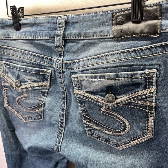 Silver Jeans Suki Mid Boot Cut Fluid Denim Jeans Womens 27 Stretch Pockets 2155 - Picture 11 of 12